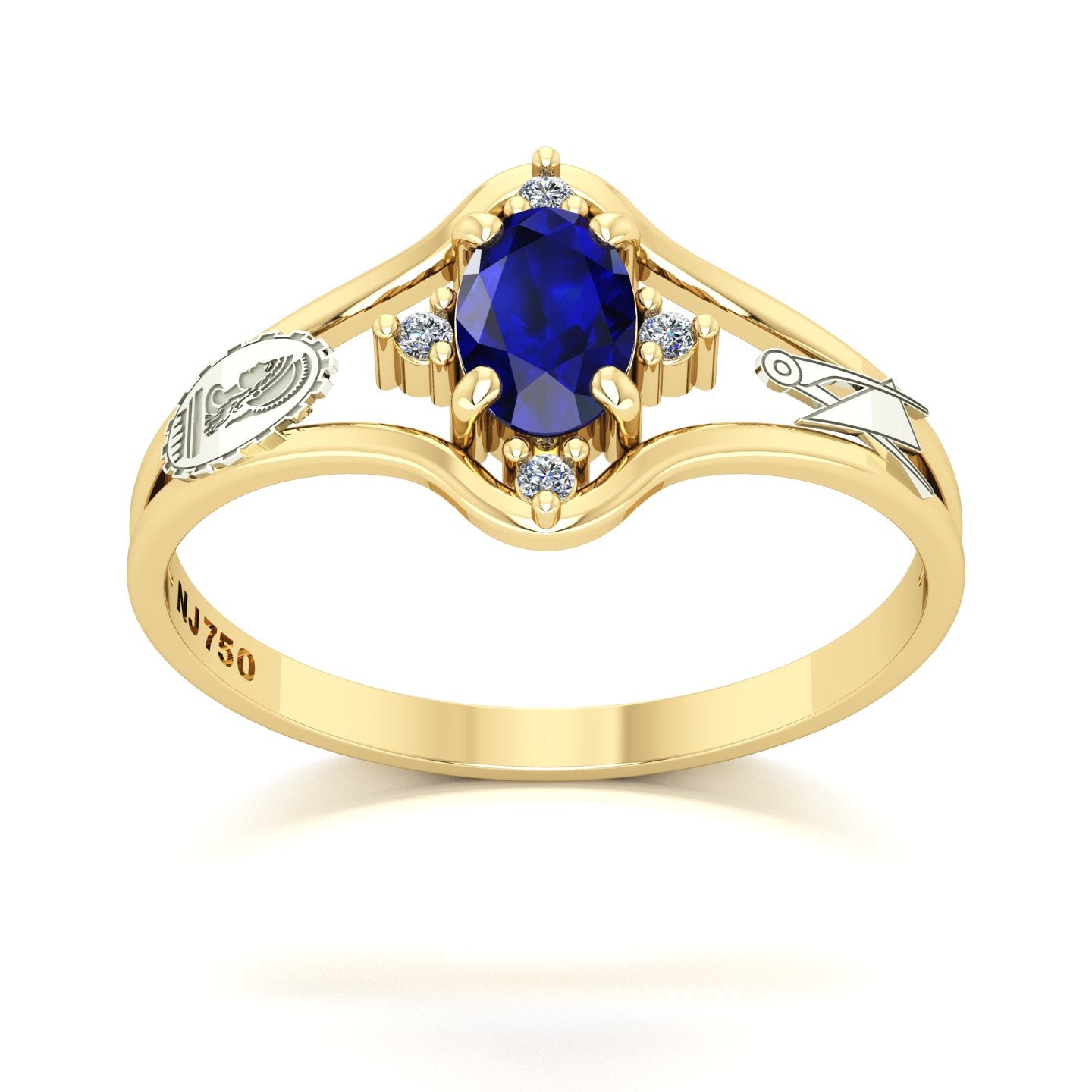 Anel de Formatura Engenharia Civil Star Ouro 18k