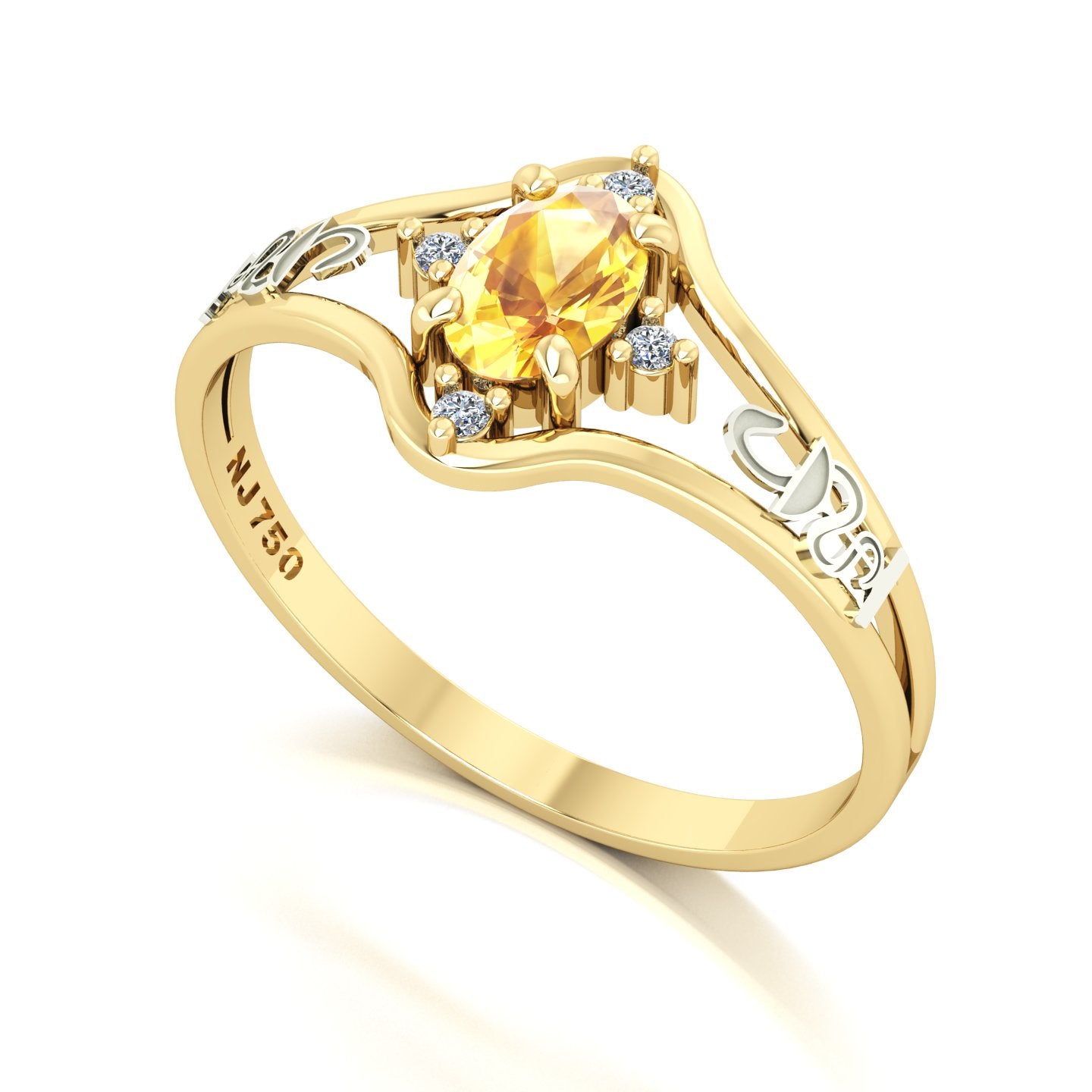 Anel de Formatura Farmácia Star Ouro 18k
