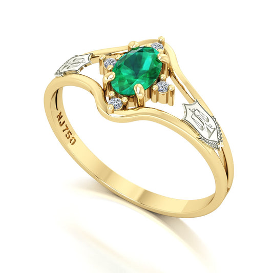 Anel de Formatura Nutrição Star Ouro 18k