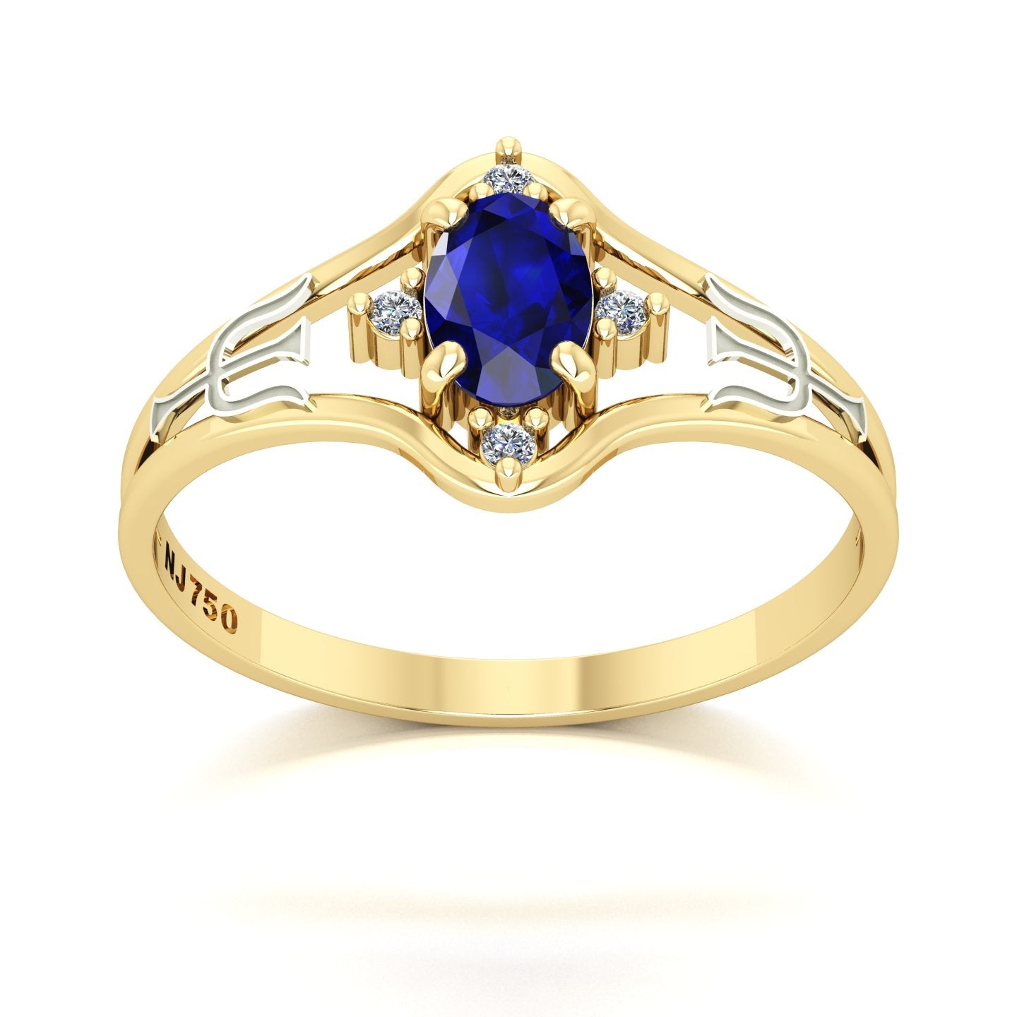 Anel de Formatura Psicologia Star Ouro 18k