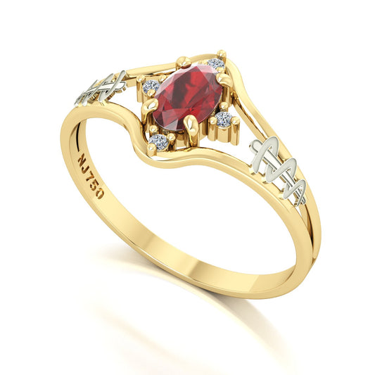 Anel de Formatura Odontologia Star Ouro 18k