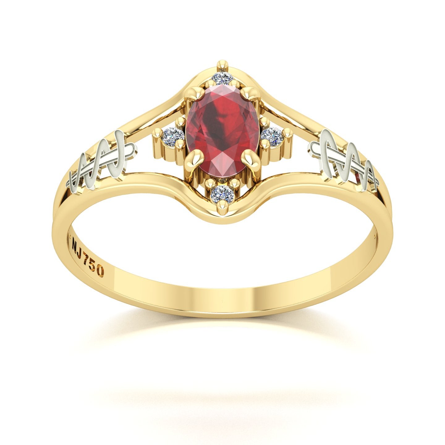 Anel de Formatura Odontologia Star Ouro 18k