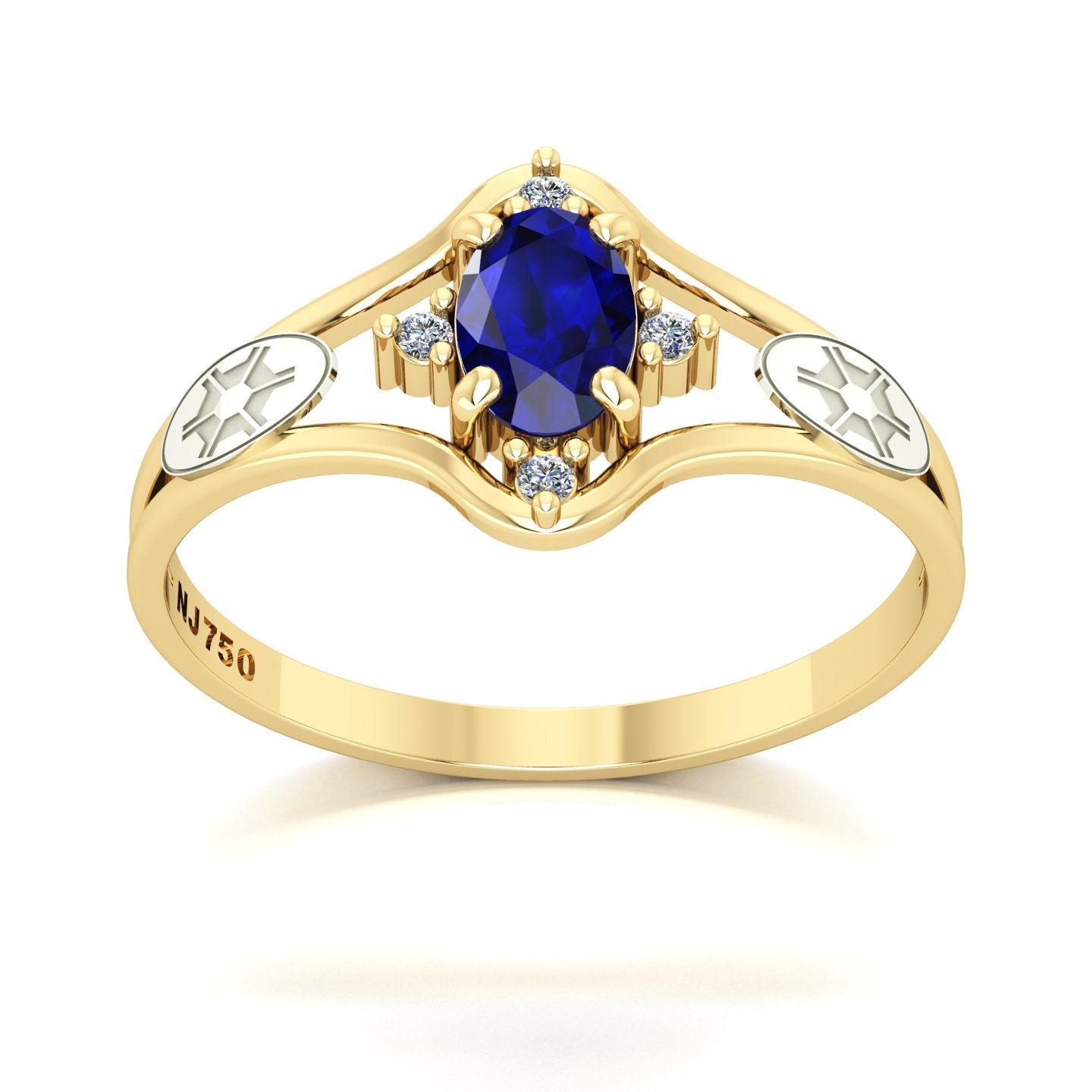 Anel de Formatura Engenharia Agronômica Star Ouro 18k