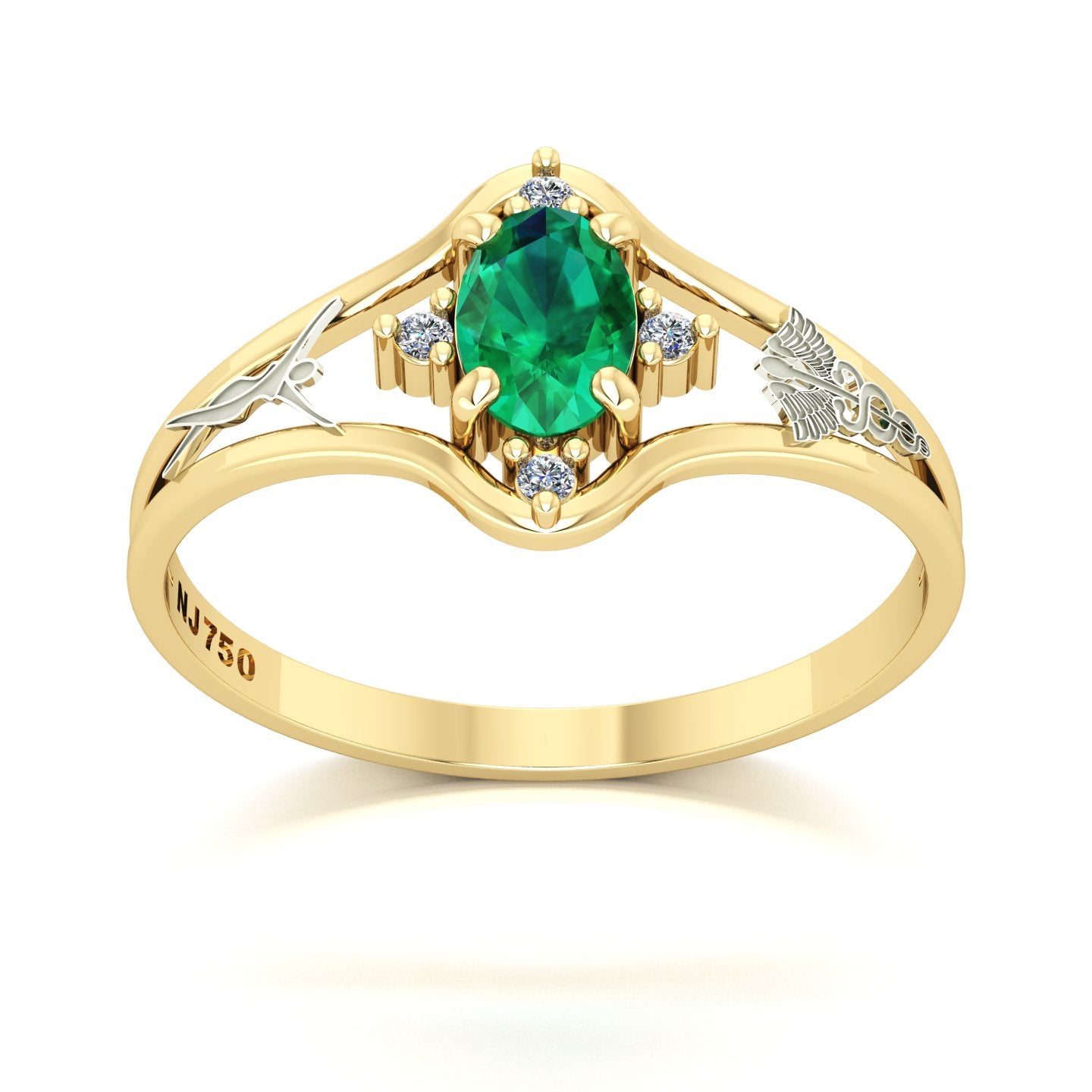Anel de Formatura Estética Star Ouro 18k