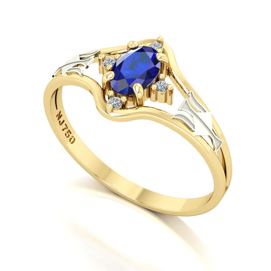 Anel de Formatura Recursos Humanos Star Ouro 18k