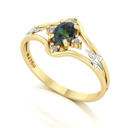 Anel de Formatura Serviço Social Star Ouro 18k