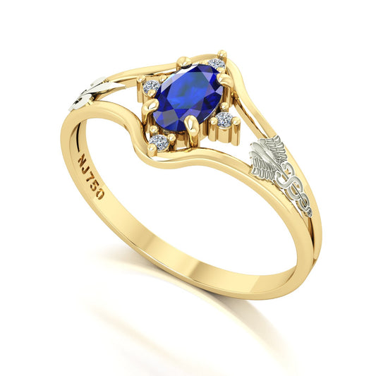 Anel de Formatura Pedagogia Star Ouro 18k