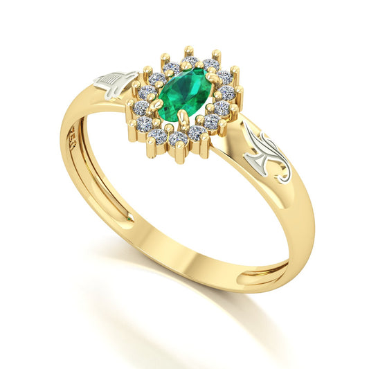 Anel de Formatura de Técnico em Enfermagem Evermore II Ouro 18k