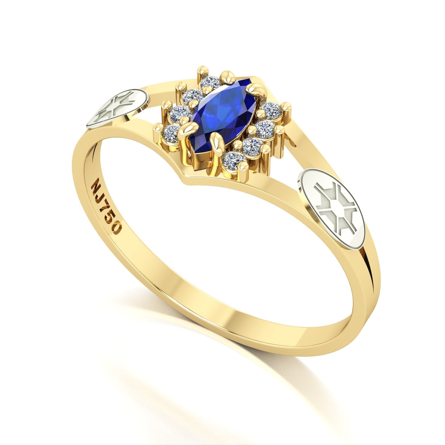 Anel de Formatura Engenharia Agronômica Virtus Ouro 18k