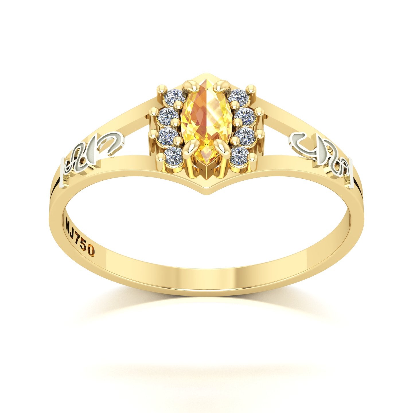 Anel de Formatura Farmácia Virtus Ouro 18k