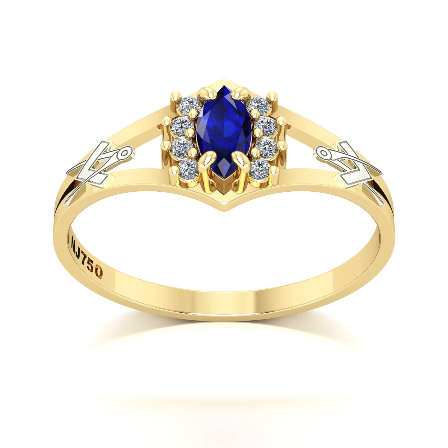 Anel de Formatura Arquitetura Virtus Ouro 18k