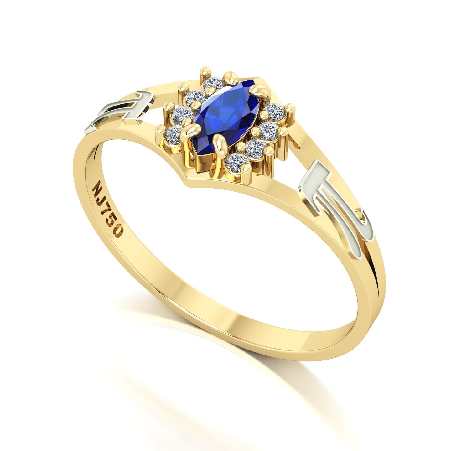 Anel de Formatura Matemática Virtus Ouro 18k