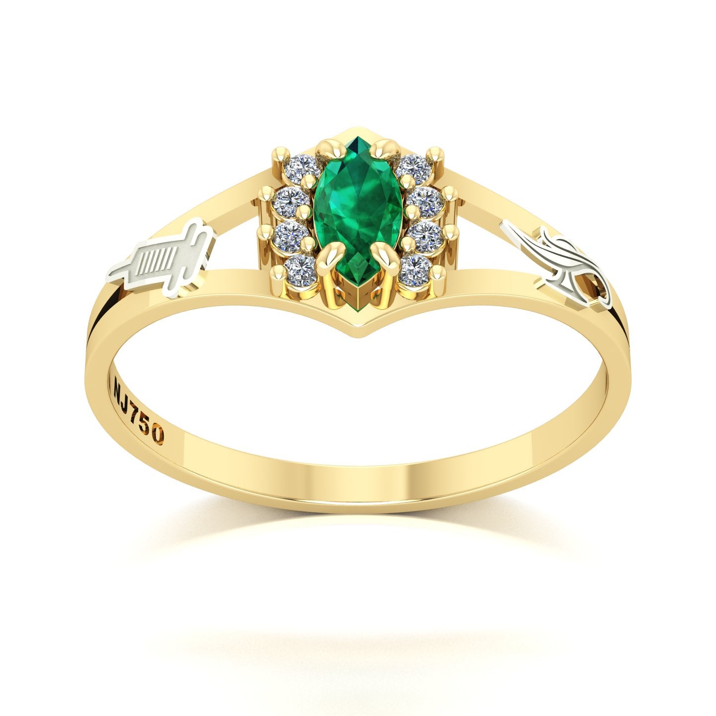 Anel de Formatura Técnico em Enfermagem Virtus Ouro 18k