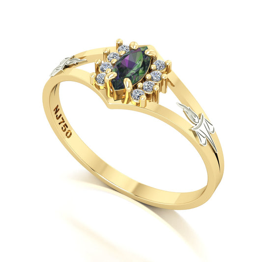 Anel de Formatura Serviço Social Virtus Ouro 18k