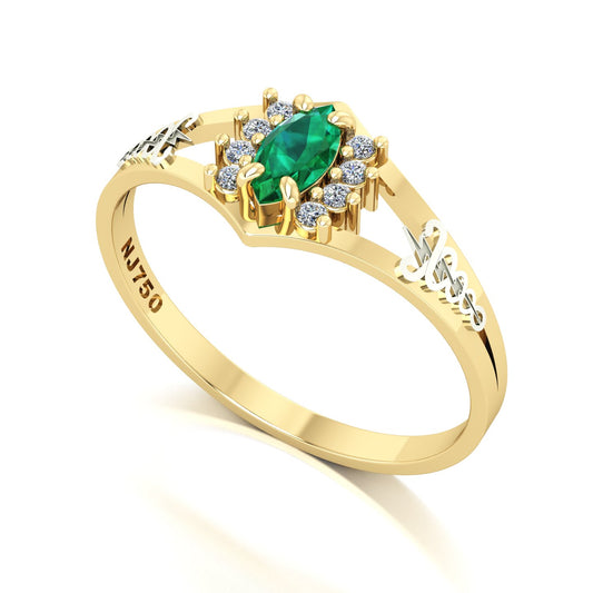 Anel de Formatura Fisioterapia Virtus Ouro 18k