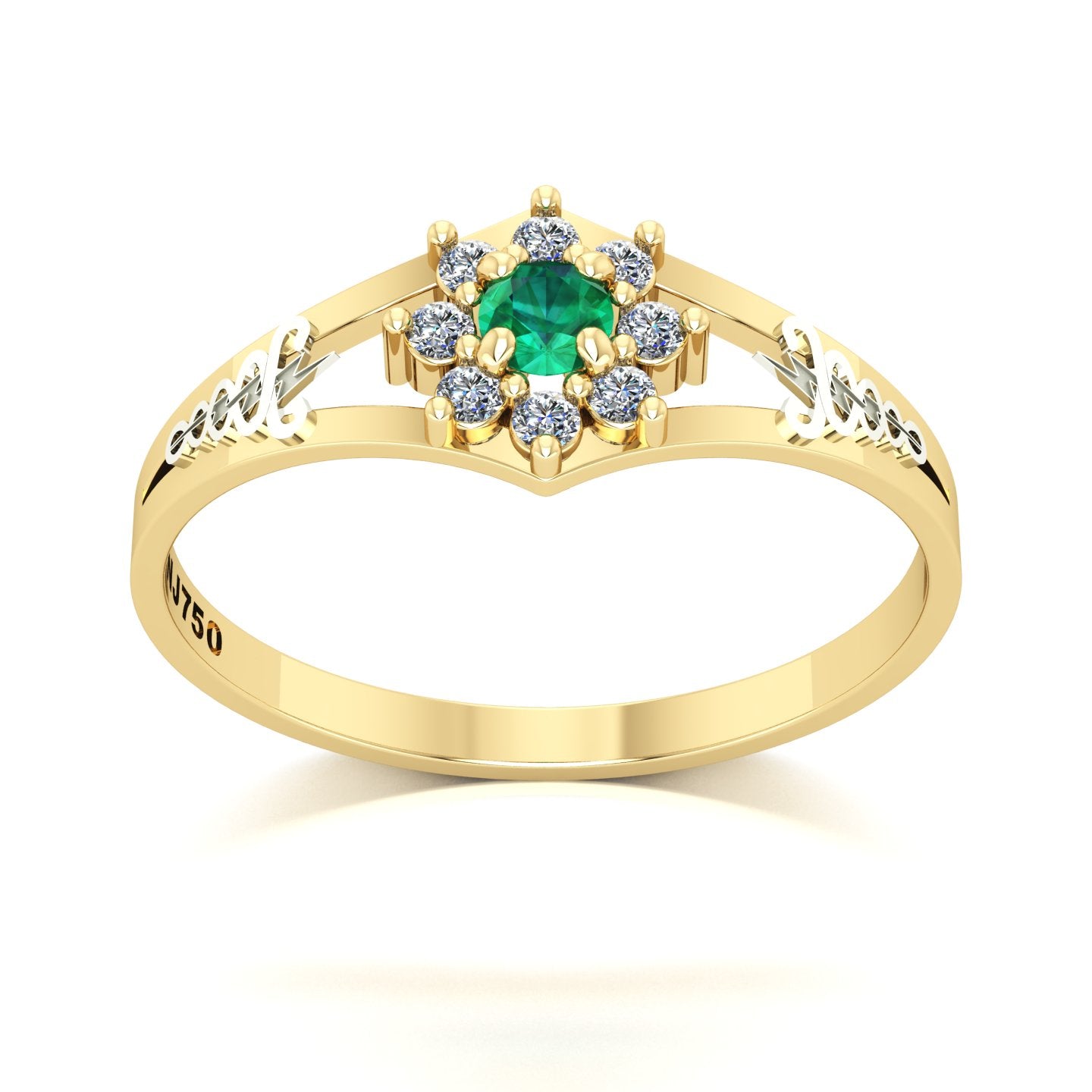 Anel de Formatura Fisioterapia Zenith Ouro 18k
