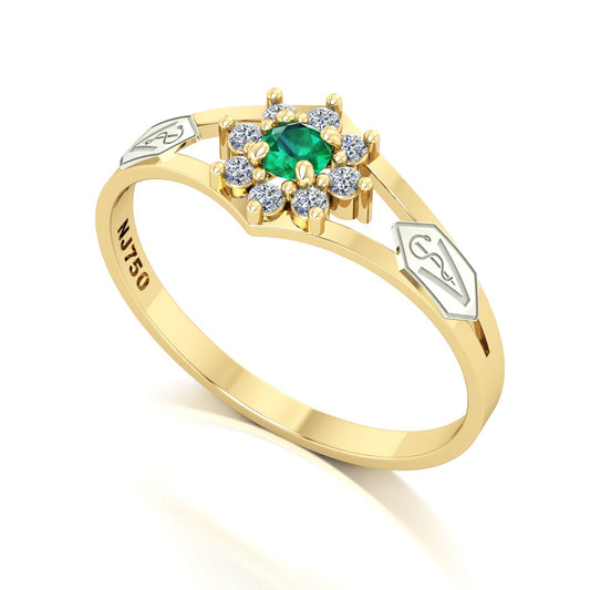 Anel de Formatura de Veterinária Zenith Ouro 18k