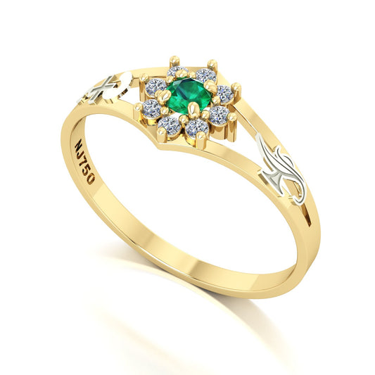 Anel de Formatura Enfermagem Zenith Ouro 18k