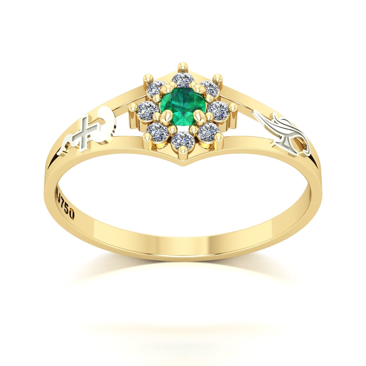 Anel de Formatura Enfermagem Zenith Ouro 18k