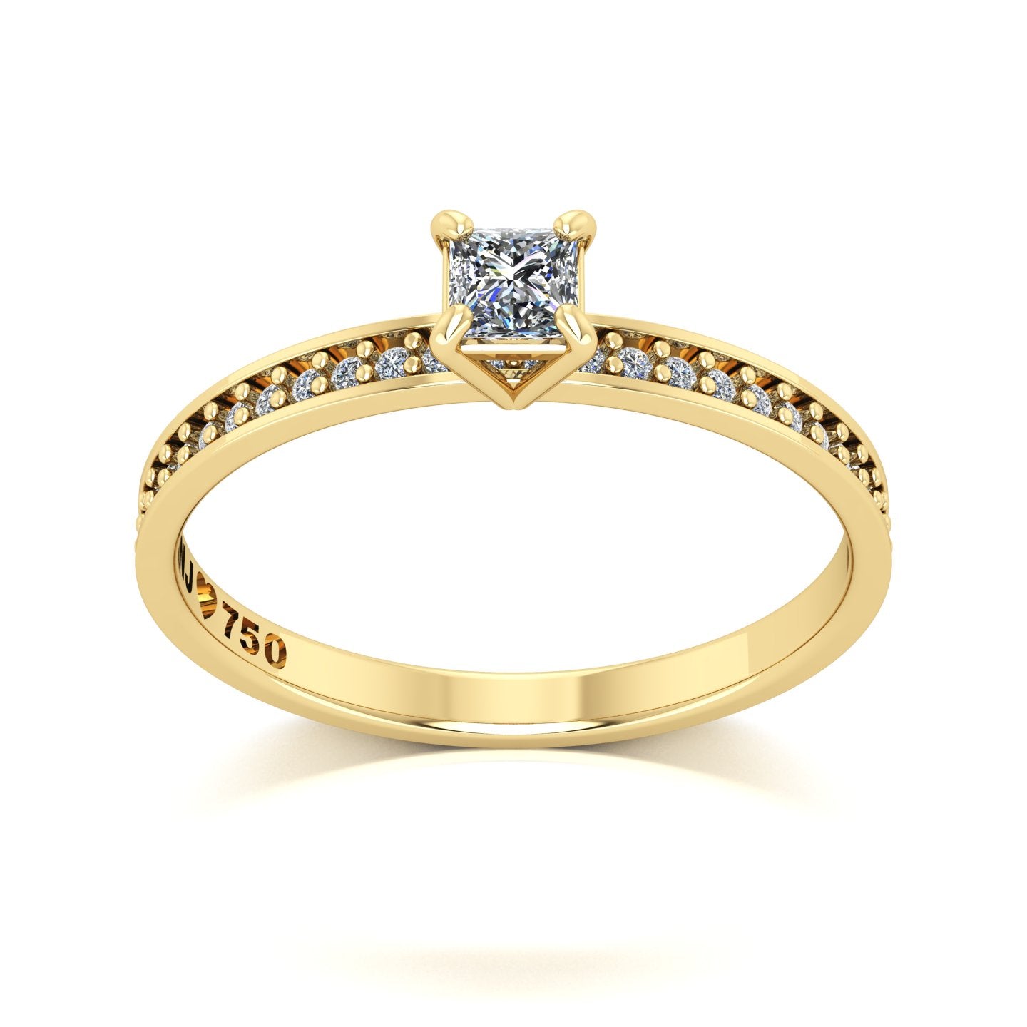 Anel de Noivado Solitarie I Ouro 18k