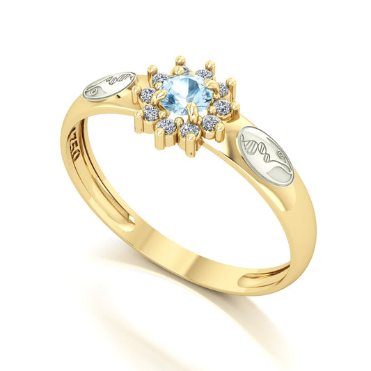 Anel de Formatura de Biologia Evermore Ouro 18k