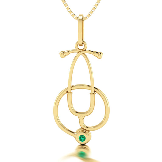 Pingente de Estetoscópio Ouro 18k