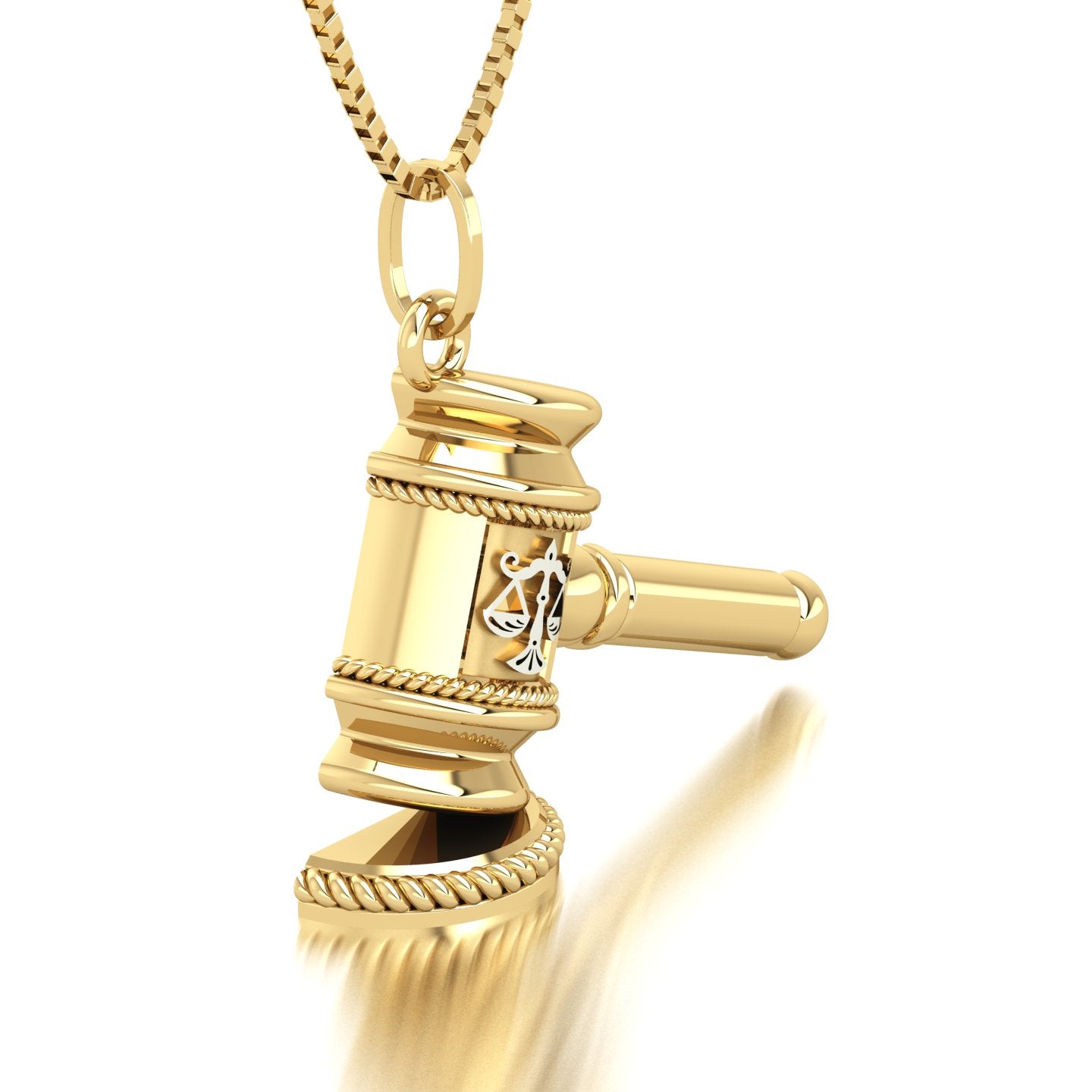 Pingente Martelo do Juiz Ouro 18k