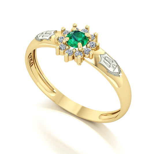 Anel de Formatura de Nutrição Evermore Ouro 18k