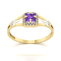Anel de Formatura de Letras Small Square Ouro 18k