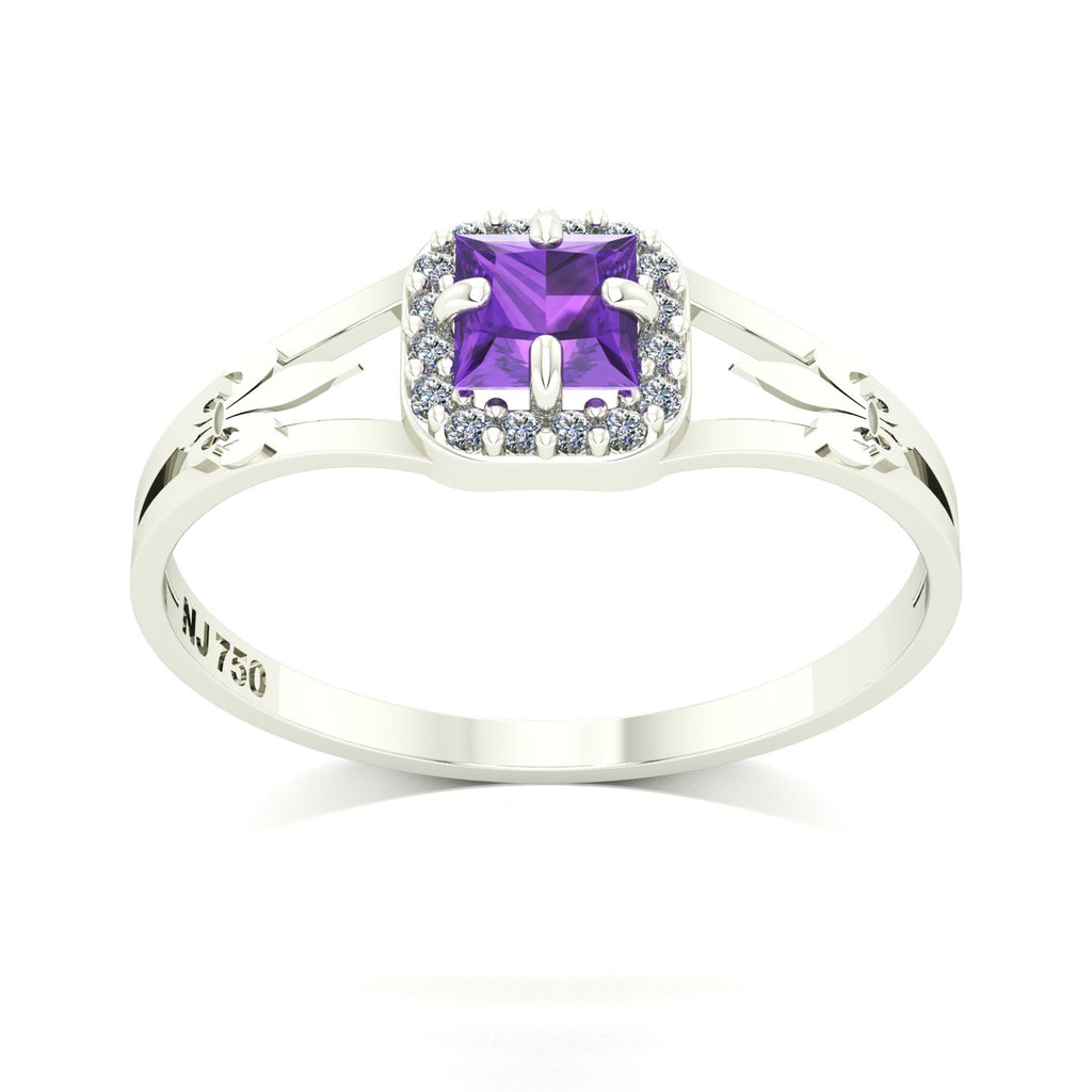 Anel de Formatura de Letras Small Square Ouro 18k