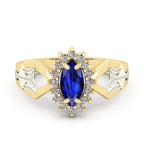 Anel de Formatura de Recursos Humanos Lovely V Ouro 18k