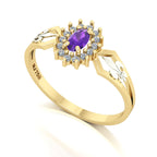 Anel de Formatura de Letras Lovely IV Ouro 18k
