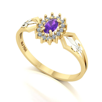 Anel de Formatura de Letras Lovely IV Ouro 18k