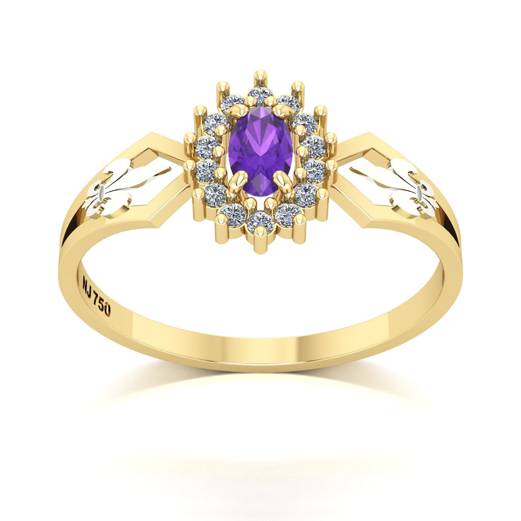 Anel de Formatura de Letras Lovely IV Ouro 18k