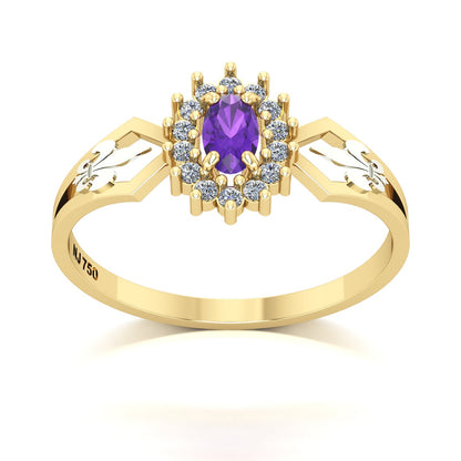 Anel de Formatura de Letras Lovely IV Ouro 18k