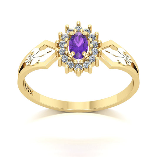Anel de Formatura de Letras Lovely IV Ouro 18k