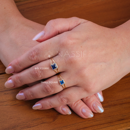 Anel de Formatura de Psicologia Big Square Ouro 18k