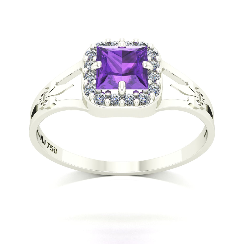 Anel de Formatura de Letras Big Square Ouro 18k