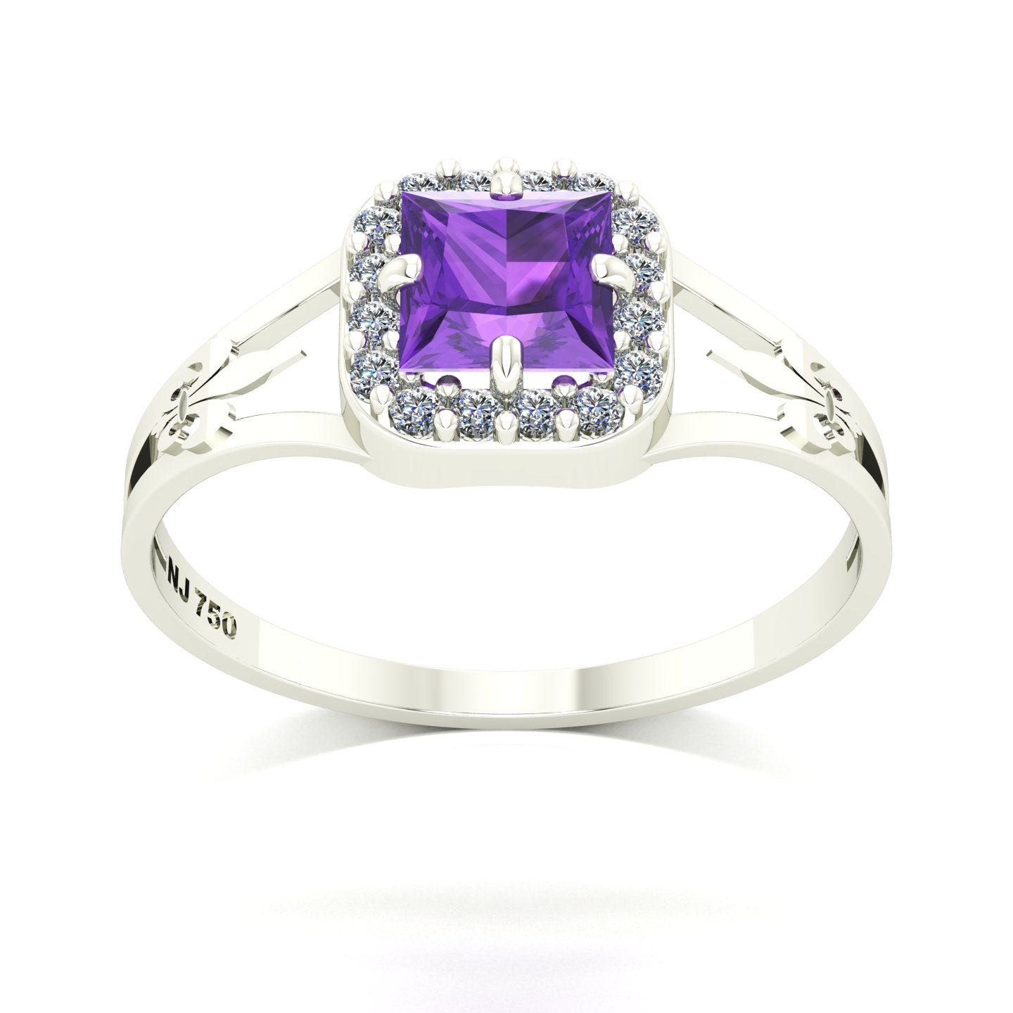 Anel de Formatura de Letras Big Square Ouro 18k