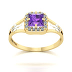 Anel de Formatura de Letras Big Square Ouro 18k