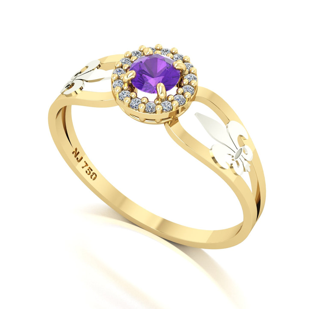 Anel de Formatura de Letras Shiny Ouro 18k