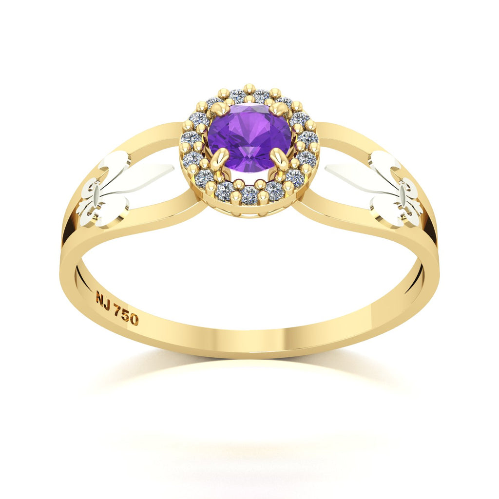 Anel de Formatura de Letras Shiny Ouro 18k