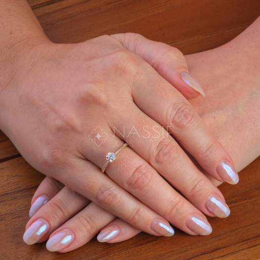 Anel de Noivado Elysian Ouro 18k