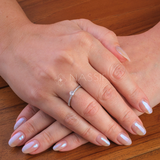 Anel de Noivado Elysian II Ouro 18k