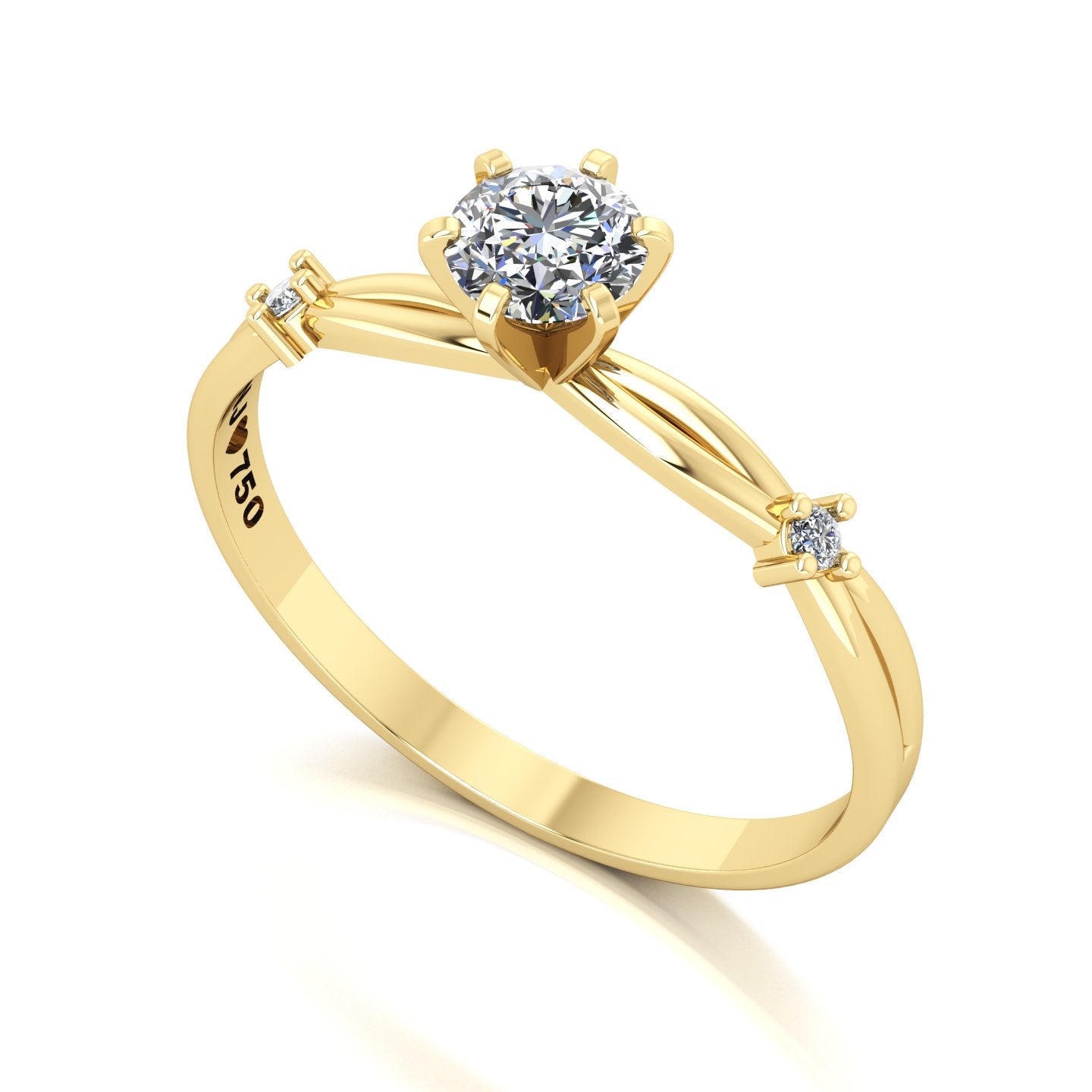 Anel de Noivado Promise Ouro 18k