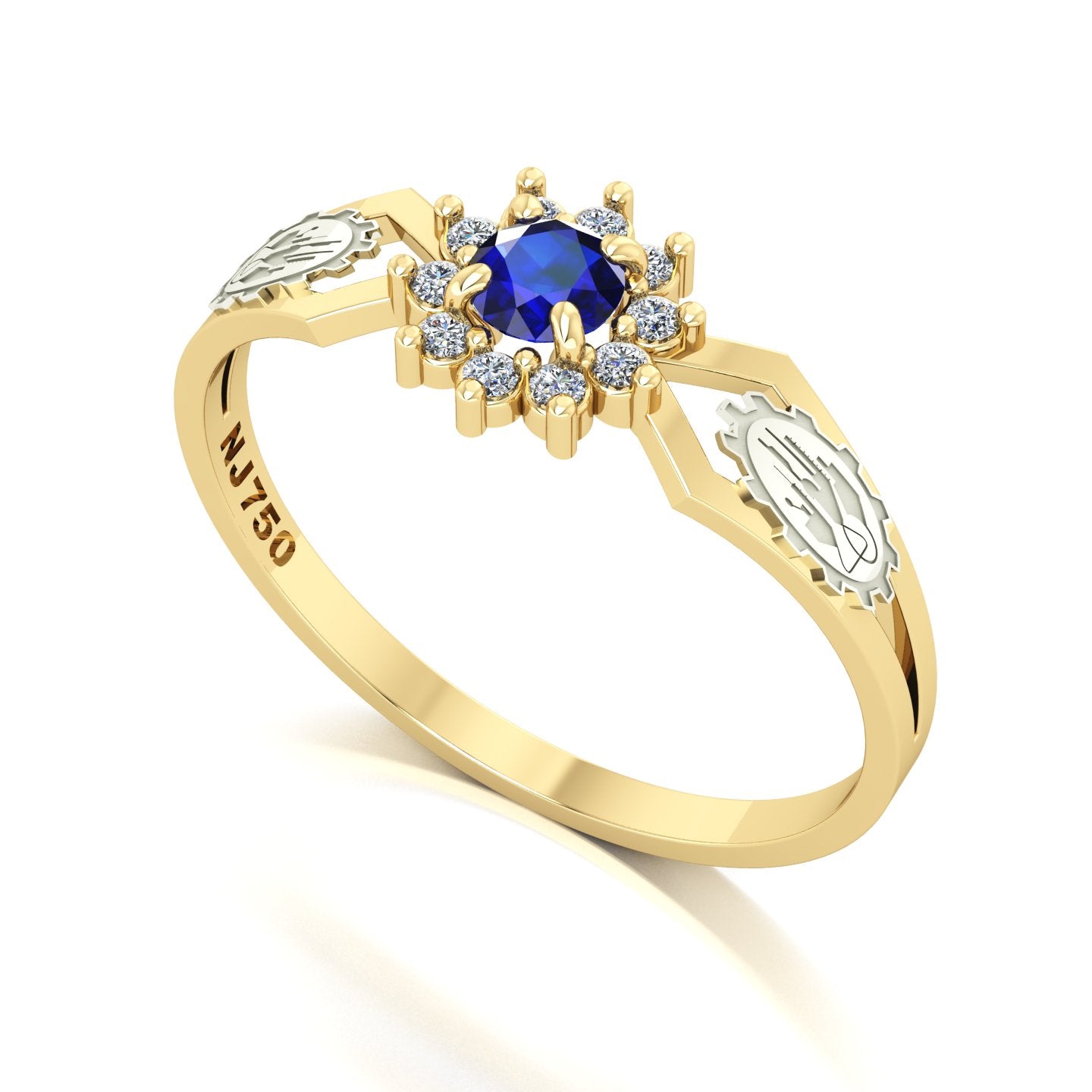 Anel de Formatura de Engenharia Química Lovely II Ouro 18k