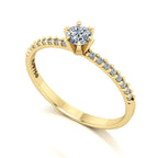 Anel de Noivado Elysian II Ouro 18k
