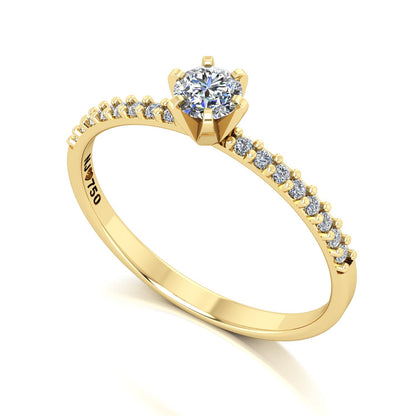 Anel de Noivado Elysian II Ouro 18k