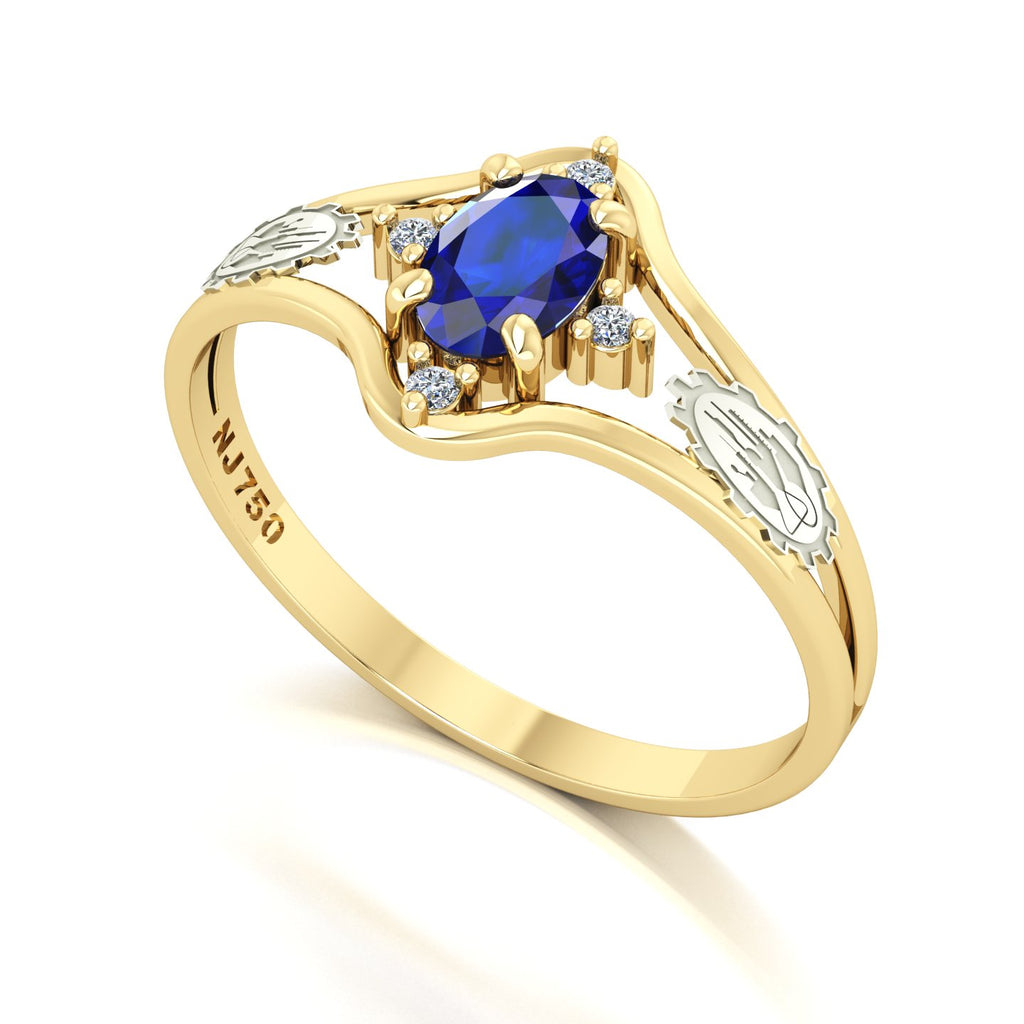 Anel de Formatura Engenharia Química Star Ouro 18k