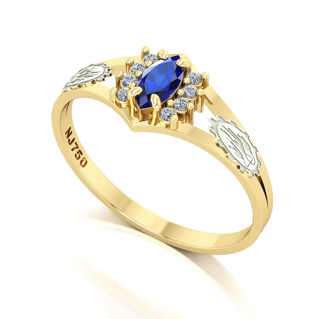 Anel de Formatura Engenharia Química Virtus Ouro 18k